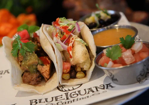 custom made tacos from blueiguana cantina